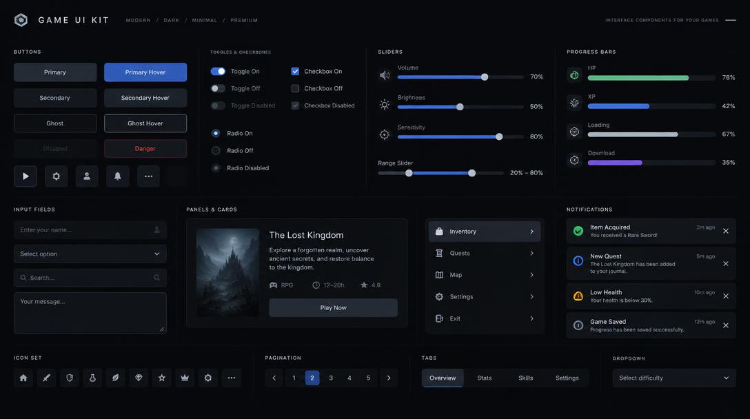 Neon Dark UI Kit